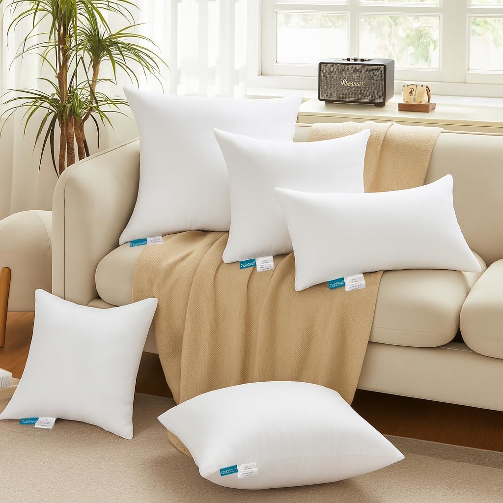 Oubonun 18 x 18 Throw Pillow Inserts