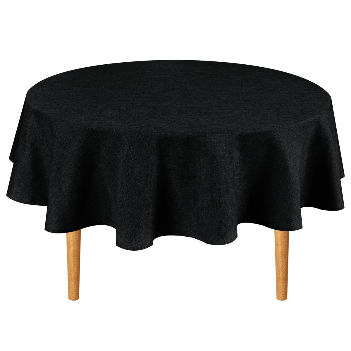 Hiasan Beige Faux Linen Rectangle Tablecloth 54 x 80 Inch for Dining Room
