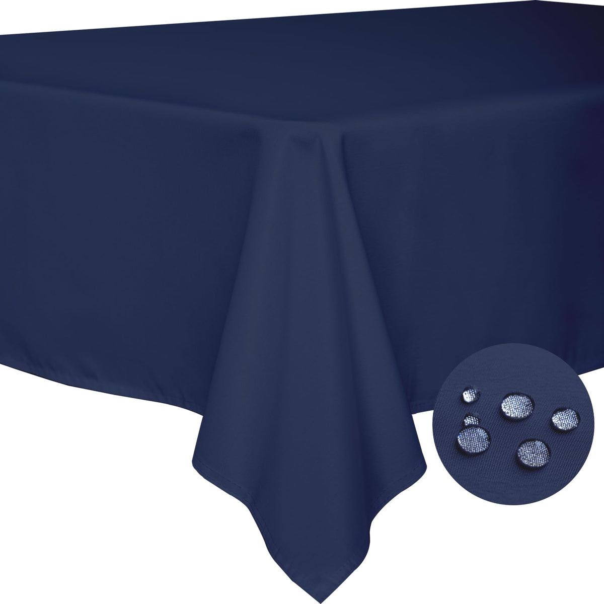 BYDOLL Table Cloth White 60x84 Inch Tablecloth for 6 Foot Rectangle Tables Outdoor Washable Wrinkle Free and Spillproof Polyester Tablecloth for Festival Camping Picnic Party Cover