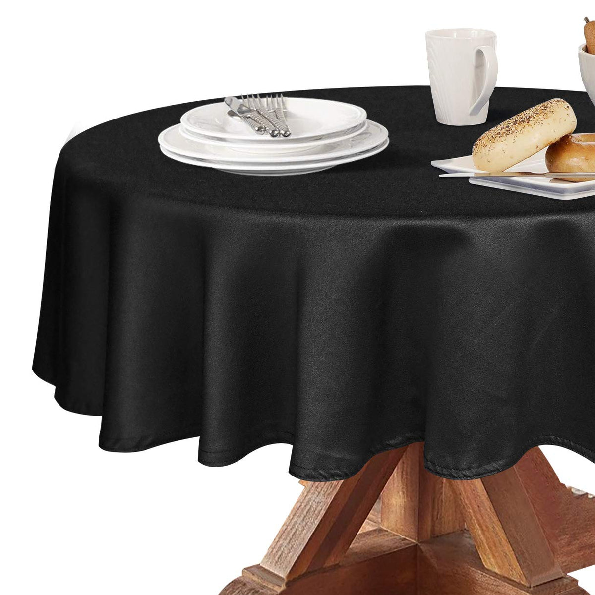Obstal Rectangle Table Cloth, Navy Blue, 60 x 84 Inch