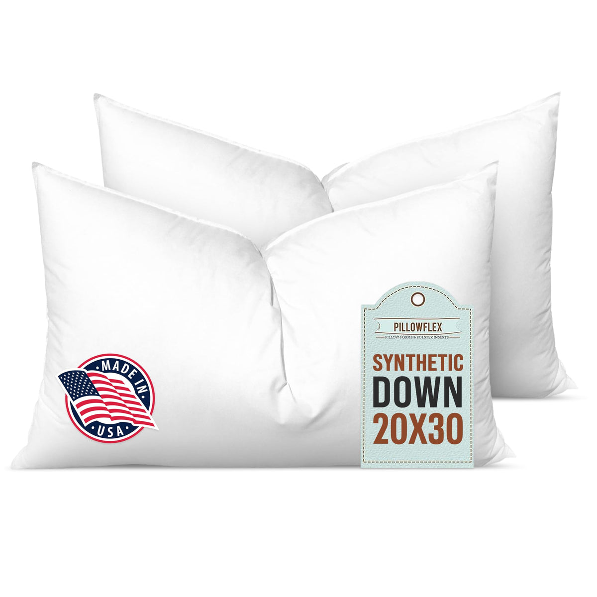 Pillowflex Synthetic Down Pillow Insert 24x24 in - Karate Chop Pillow