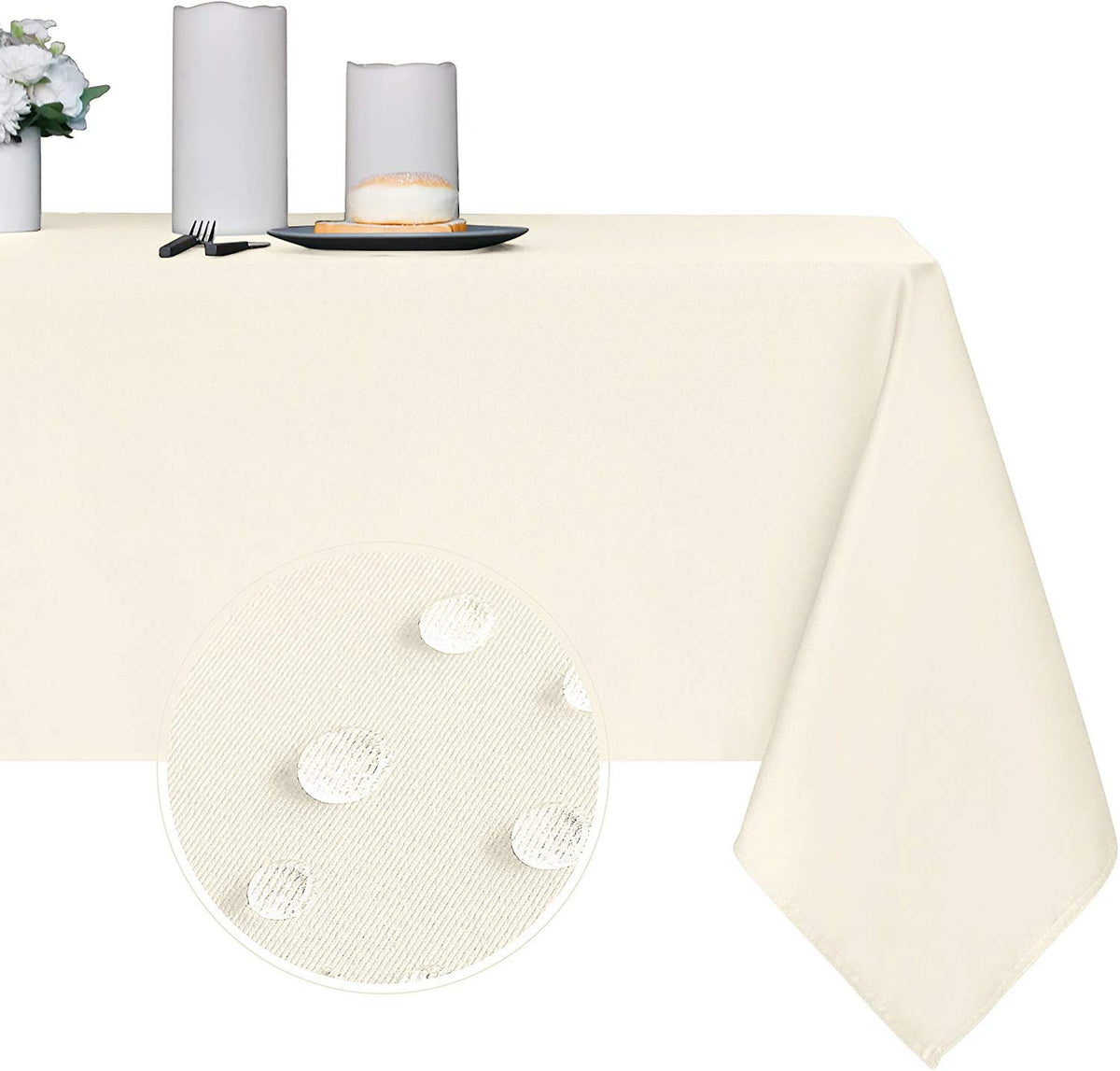 Obstal Rectangle Table Cloth, Navy Blue, 60 x 84 Inch
