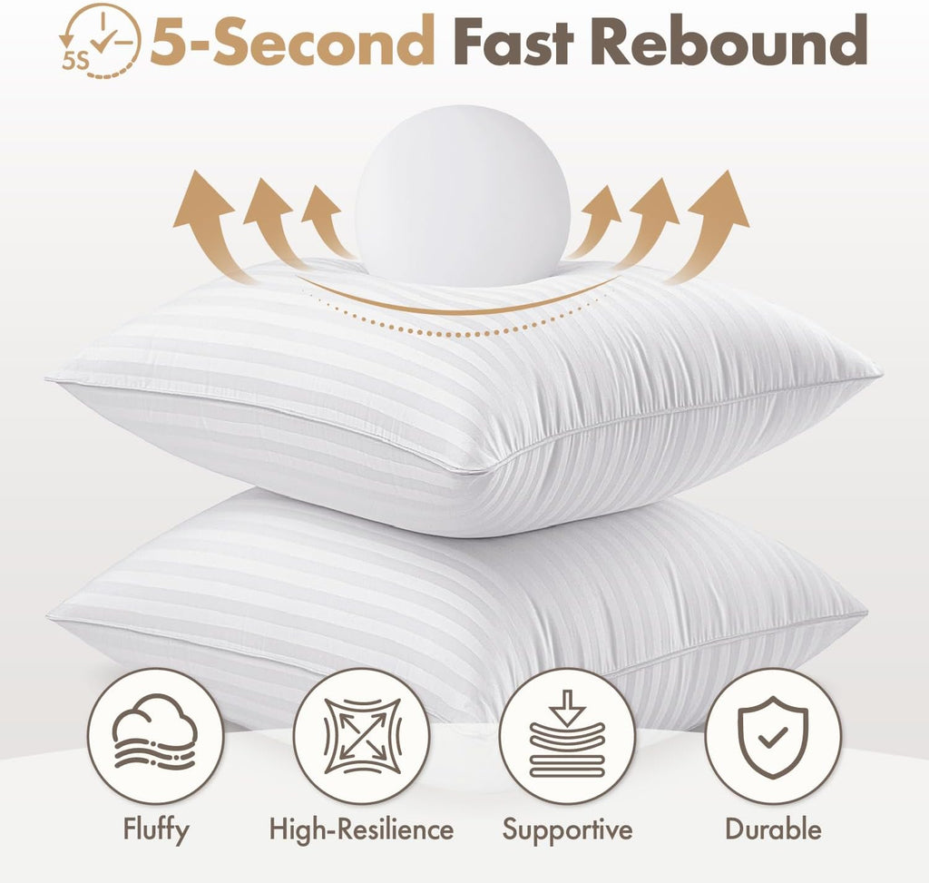 MIULEE 18x18 Throw Pillow Inserts Set of 2, 100% Virgin Microfiber Filling