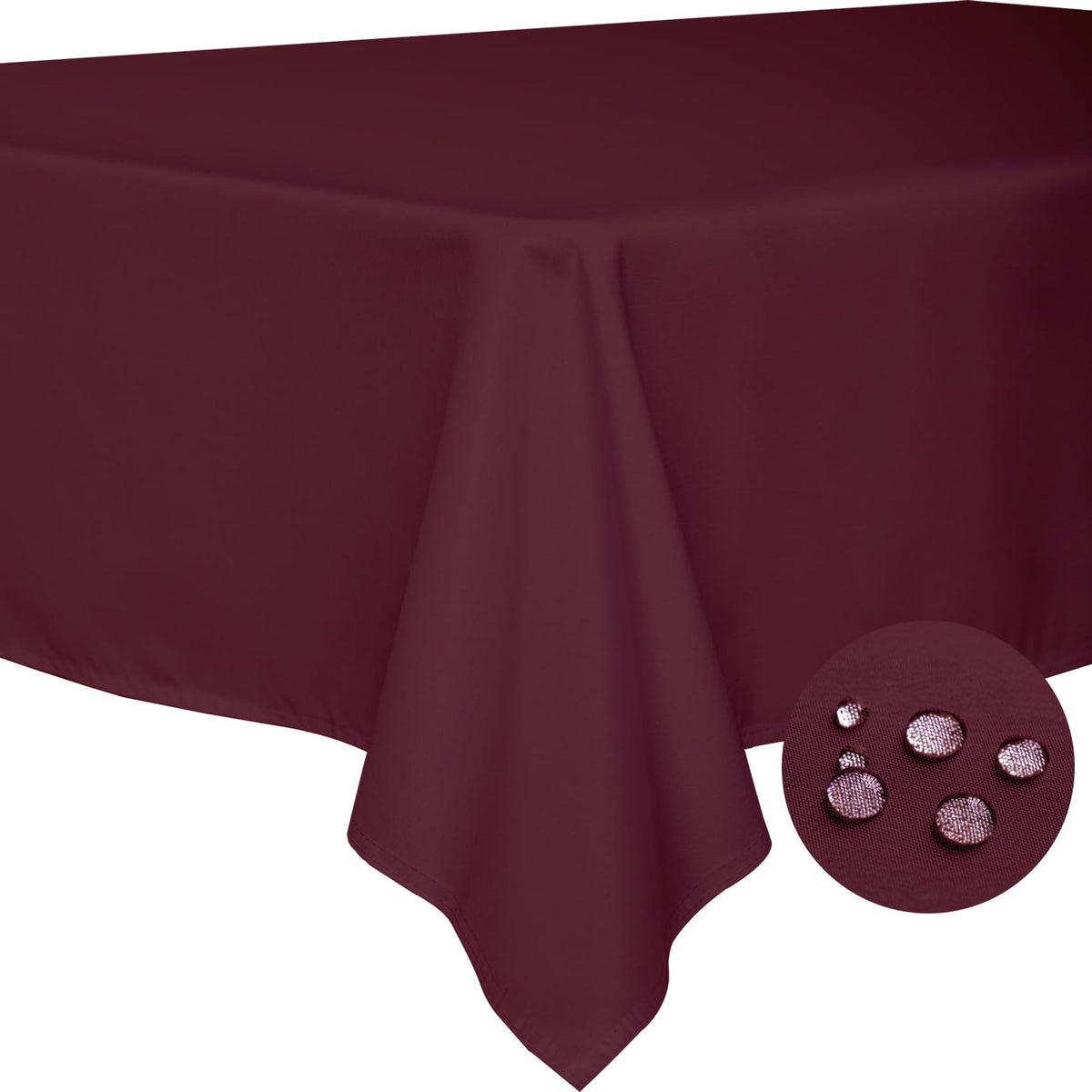 BYDOLL Table Cloth White 60x84 Inch Tablecloth for 6 Foot Rectangle Tables Outdoor Washable Wrinkle Free and Spillproof Polyester Tablecloth for Festival Camping Picnic Party Cover