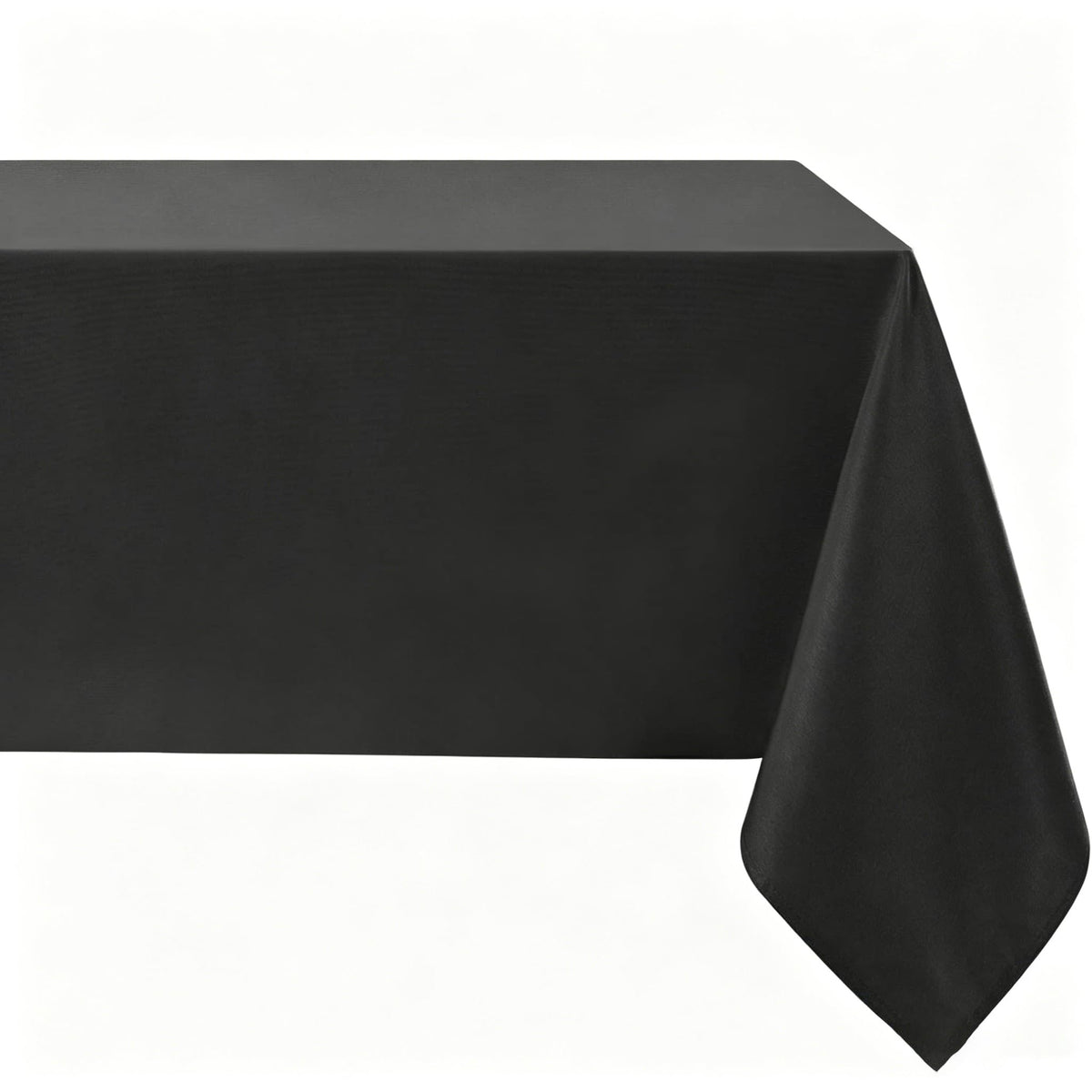 Softalker Rectangle Tablecloth, Waterproof Table Cloths Wrinkle Free Fabric Washable Polyester Table Cover for Dining Party Outdoor Camping Wedding - 60 x 84 inch, Black