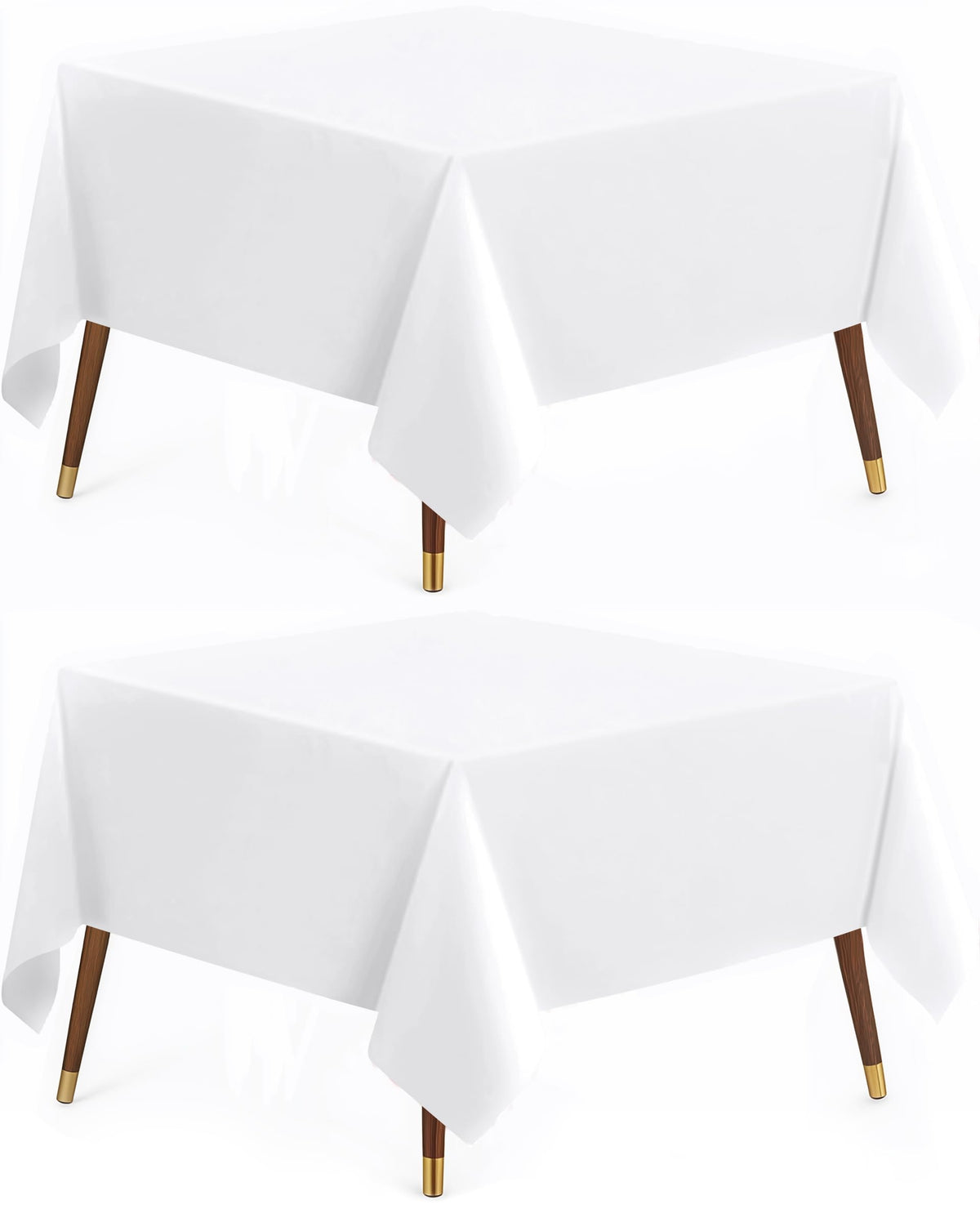 Utopia Kitchen Rectangle Table Cloth 2 Pack [60x102 Inches, White]
