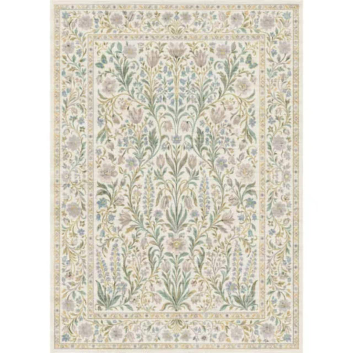 Hallway Washable Runner Rug - 2x10 Kitchen Rugs Entryway Rug Runner Vintage Soft Floor Mat Non Slip Indoor Farmhouse Carpet for Bathroom Living Room Bedroom (2 X 10, Beige)