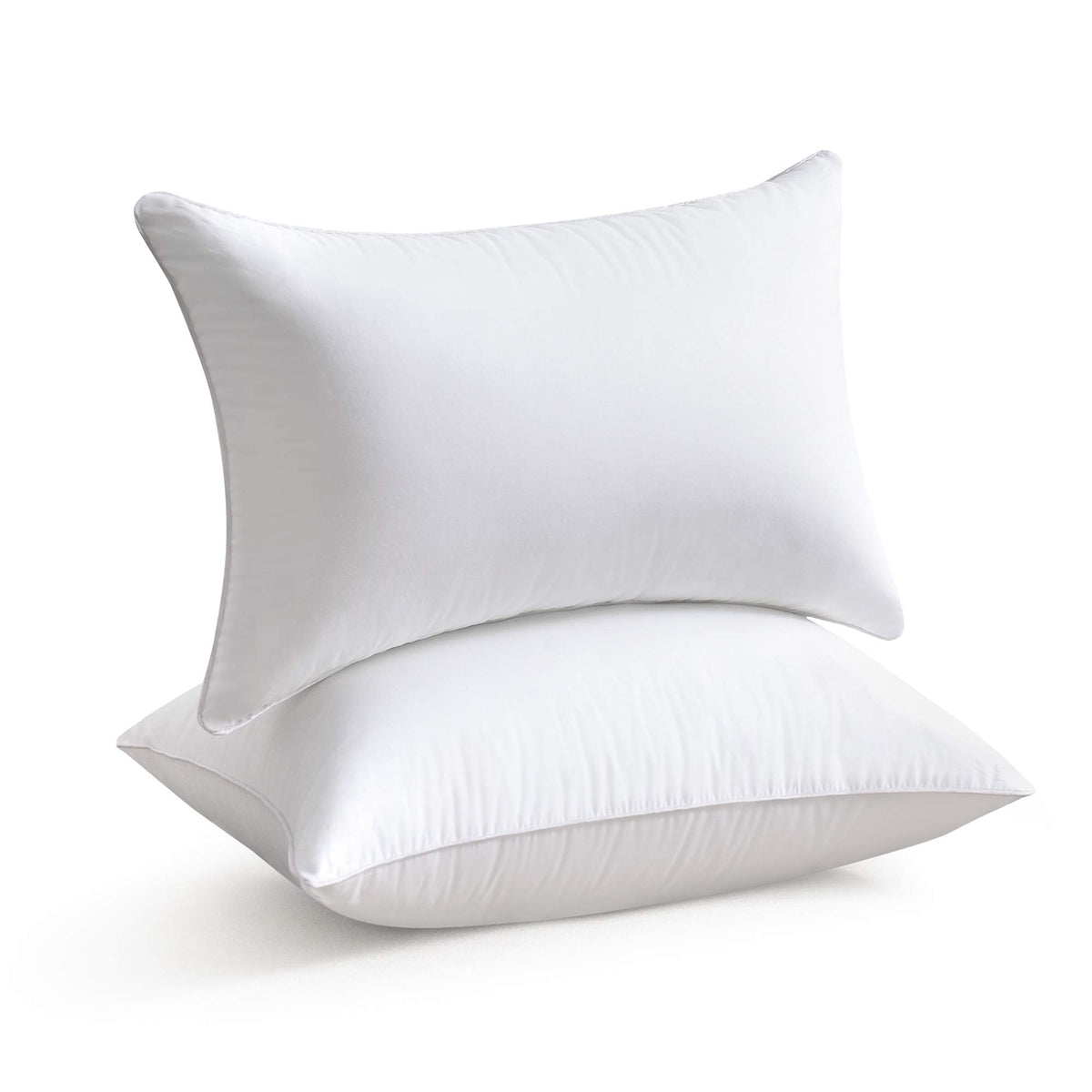 Oubonun 18"x18" Pillow Inserts (Set of 2) - Throw Pillow Inserts with 100% Cotton Cover - 18 Inch Square Interior Sofa Pillow Inserts - Decorative Pillow Insert Pair - White Couch Pillow