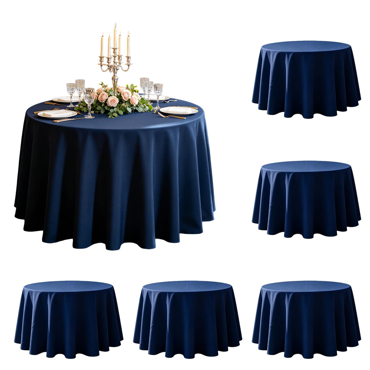 WIGENIUS 6 Pack White Table Cloth Rectangle 60X102 Inch Tablecloth Fit 6FT