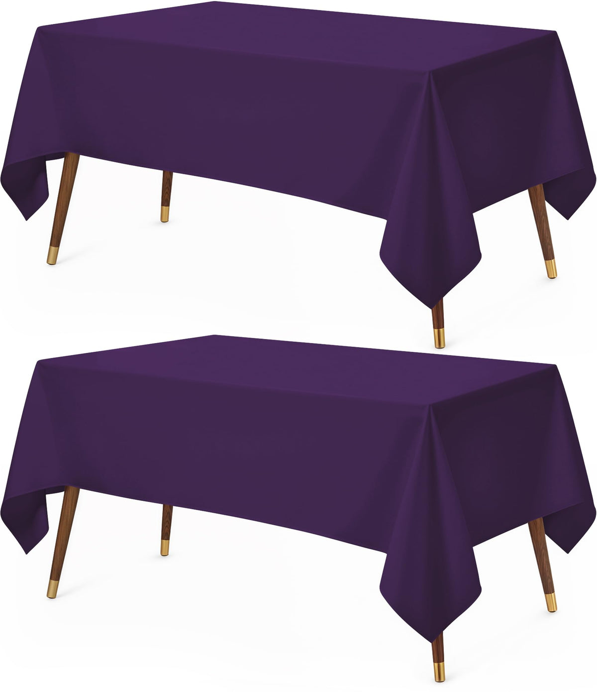 Utopia Kitchen Rectangle Table Cloth 2 Pack [60x102 Inches, White]