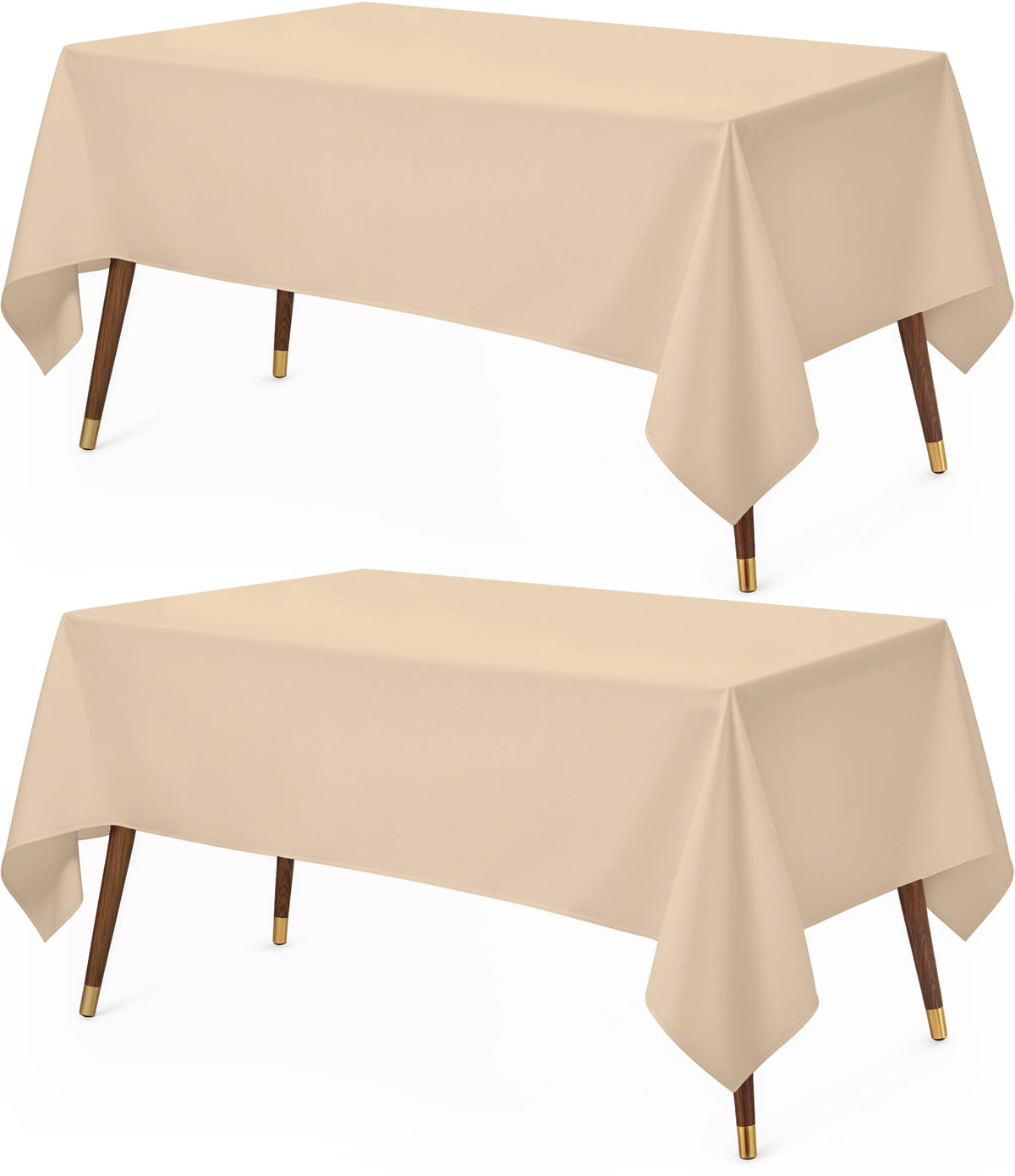 Utopia Kitchen Rectangle Table Cloth 2 Pack [60x102 Inches, White]