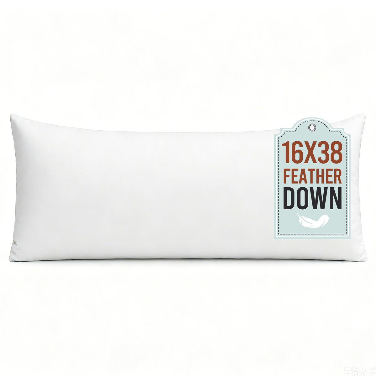 puredown® Feather Throw Pillow Inserts 22 x 22 (Pack of 2, White), Big Throw Pillows for Floor, Couch, Bed, Machine Washable