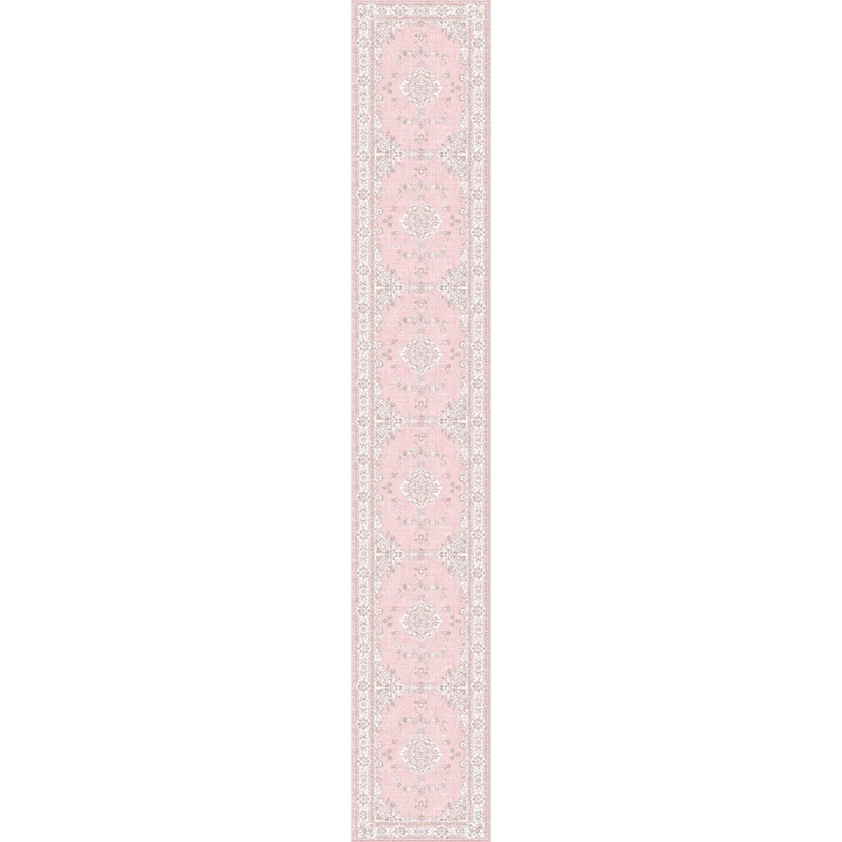 Soft Pink Rug for Girls Room: 5x8 Vintage Washable Carpet Bedroom Nursery