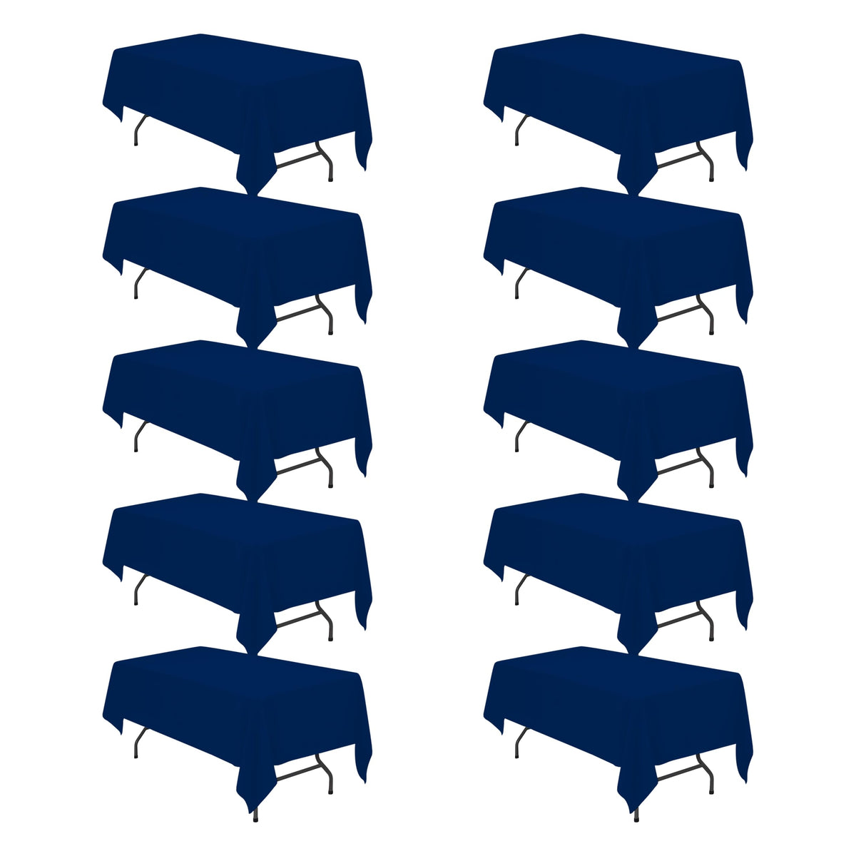 BRILLMAX 6 Pack Ivory Tablecloths 90x132 Inch for 6ft Rectangle Tables