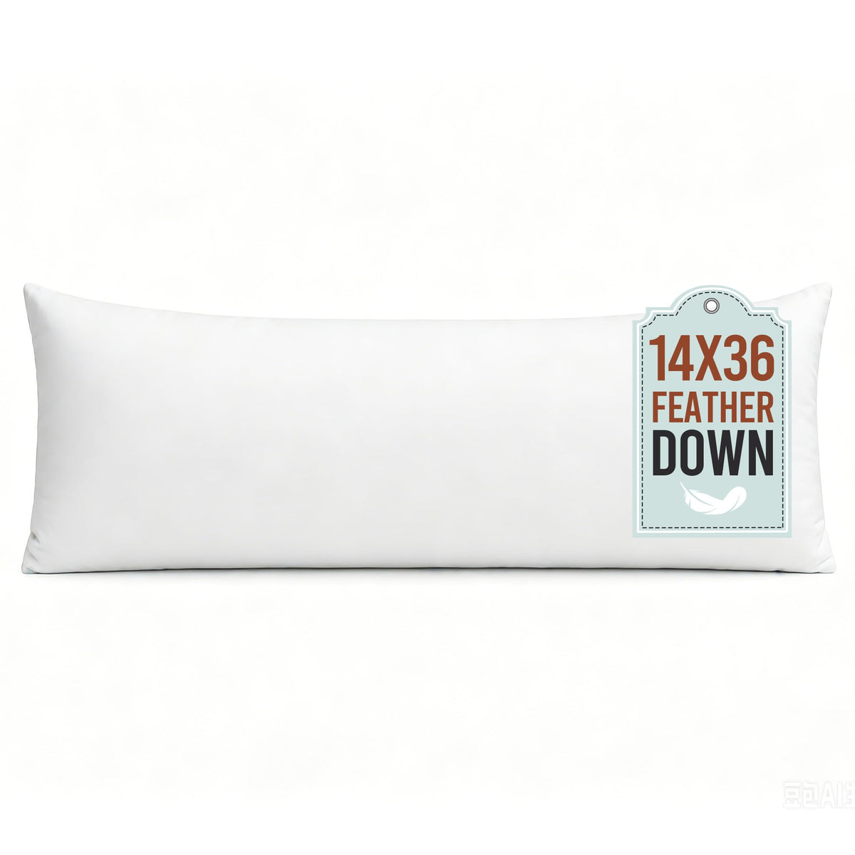 puredown® Feather Throw Pillow Inserts 22 x 22 (Pack of 2, White), Big Throw Pillows for Floor, Couch, Bed, Machine Washable