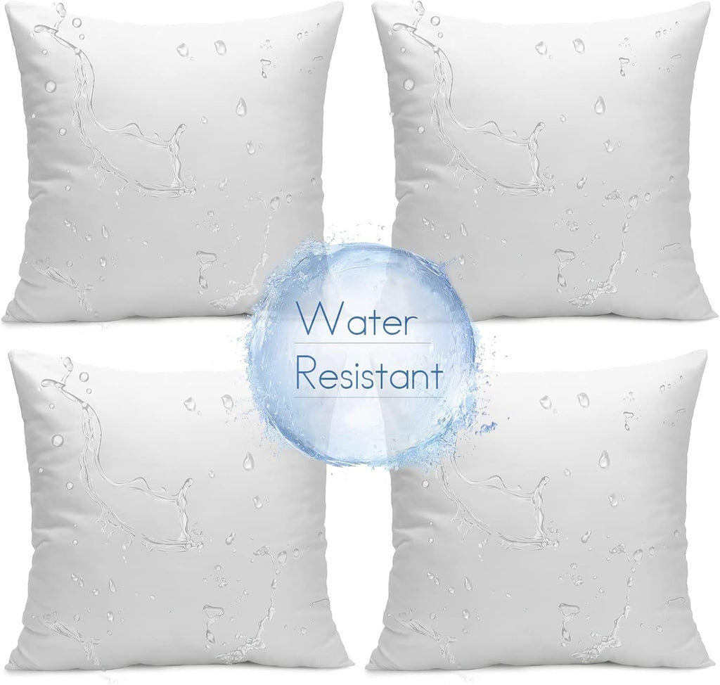 Ashler Outdoor Pillows, 18 x 18 Waterproof Pillow Inserts Set of 4
