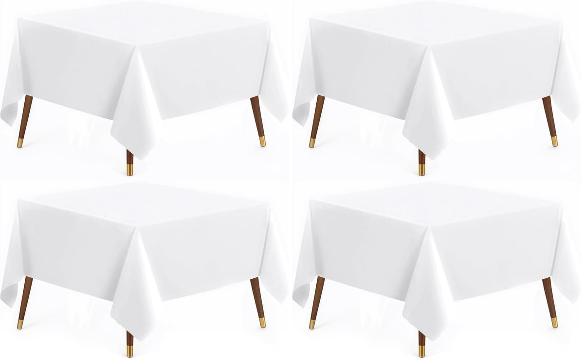 Utopia Kitchen Rectangle Table Cloth 2 Pack [60x102 Inches, White]