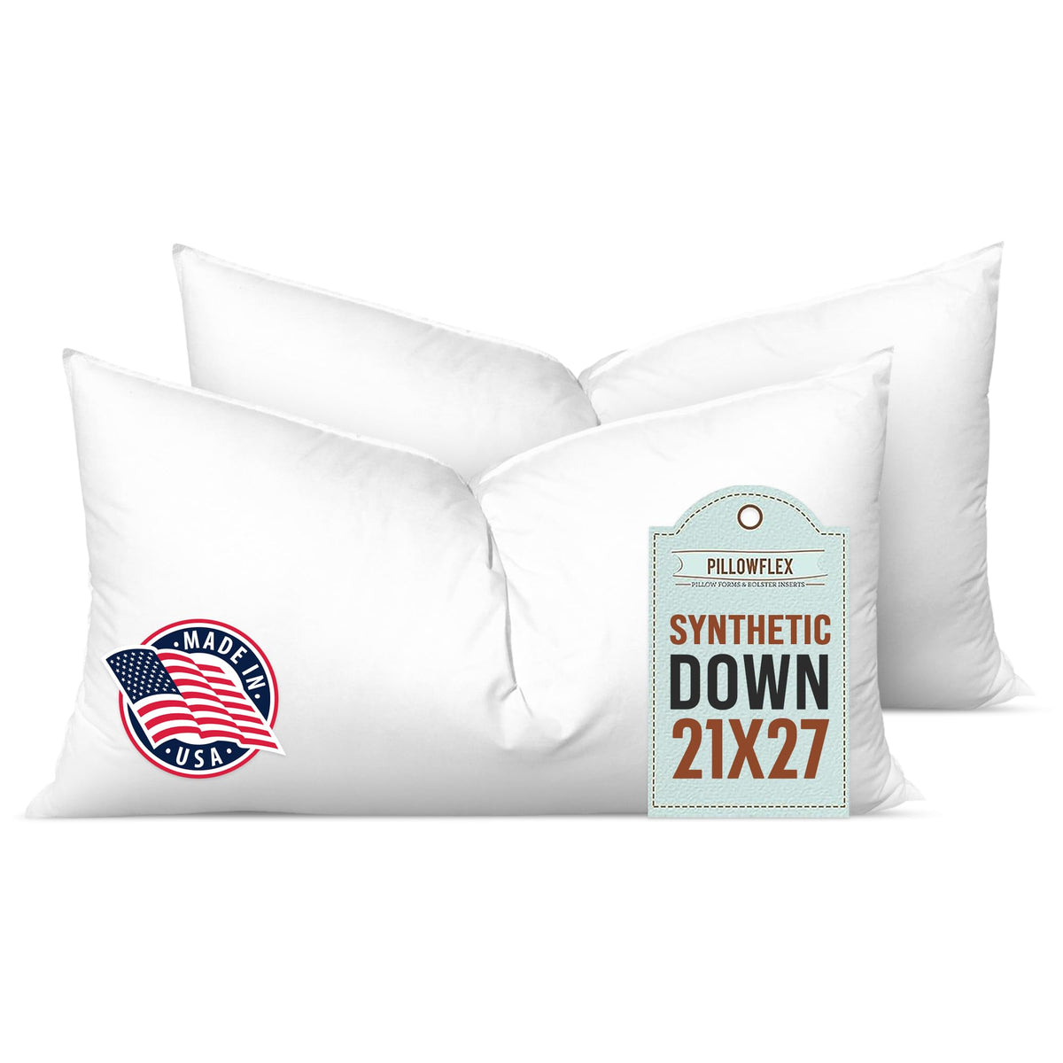 Pillowflex Synthetic Down Pillow Insert 24x24 in - Karate Chop Pillow