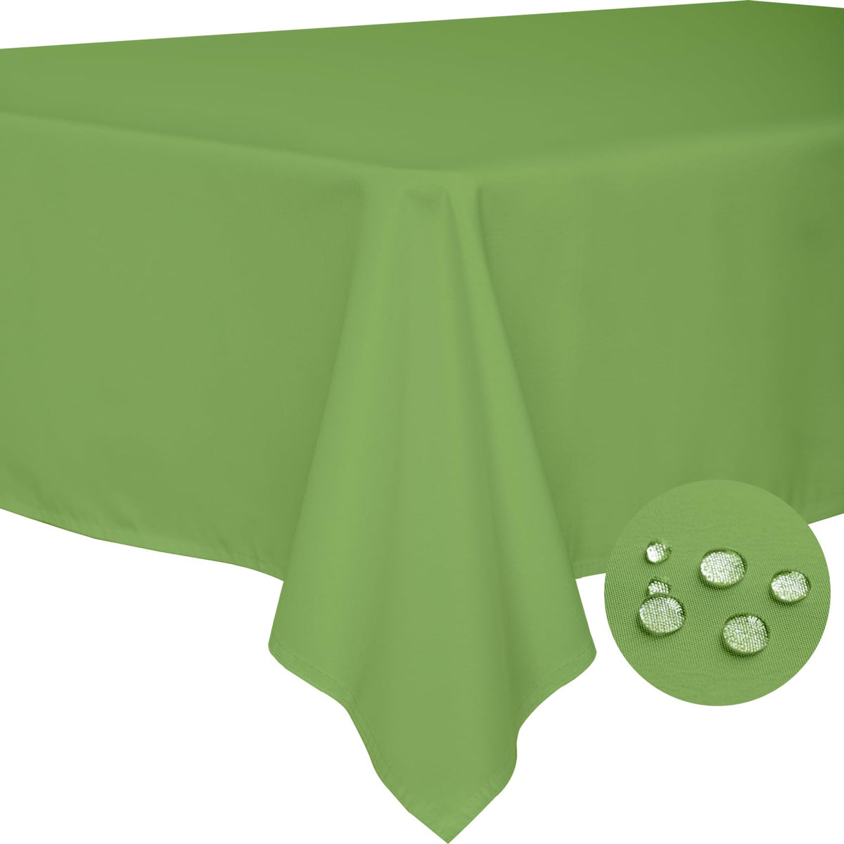 BYDOLL Table Cloth White 60x84 Inch Tablecloth for 6 Foot Rectangle Tables Outdoor Washable Wrinkle Free and Spillproof Polyester Tablecloth for Festival Camping Picnic Party Cover