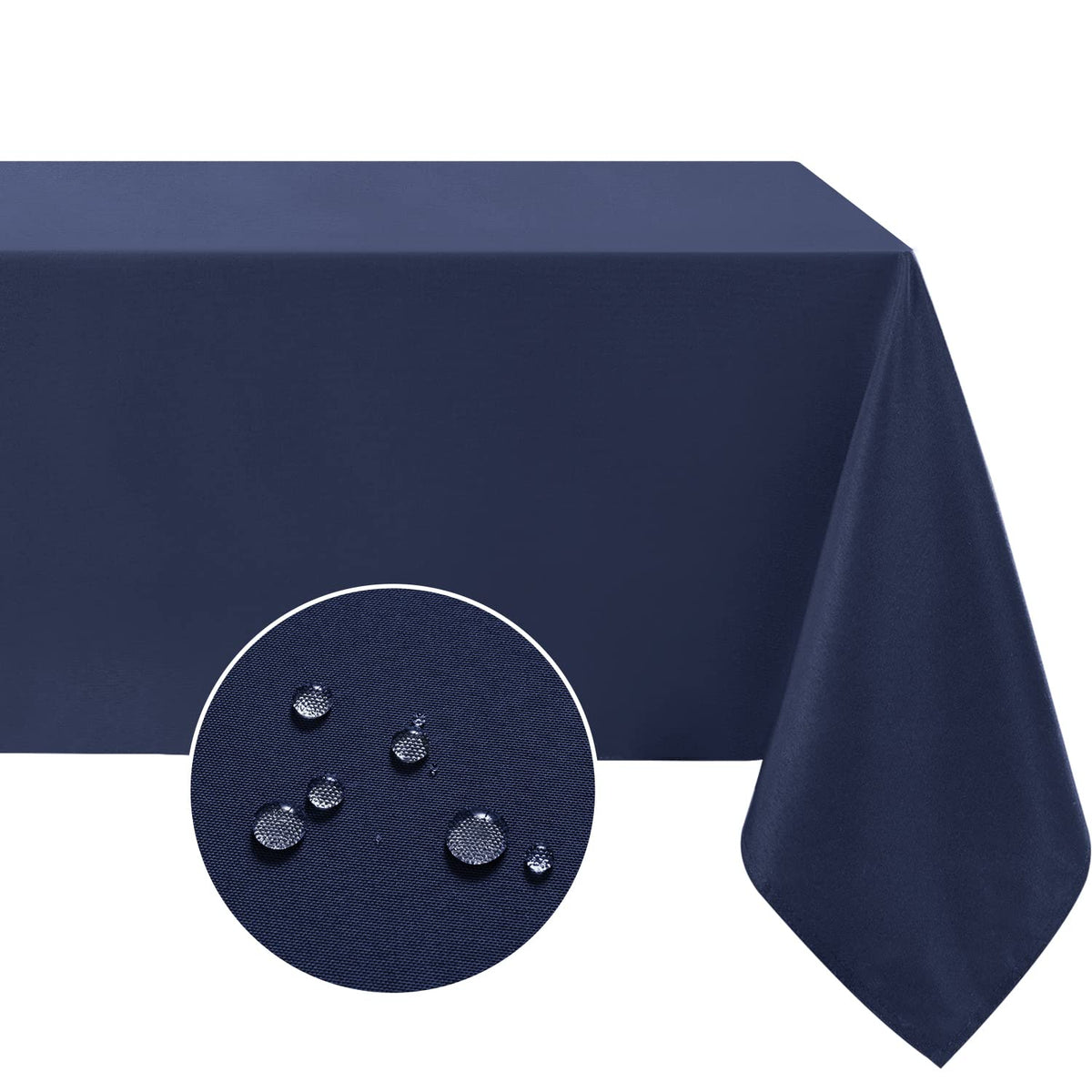 Softalker Rectangle Tablecloth, Waterproof Table Cloths Wrinkle Free Fabric Washable Polyester Table Cover for Dining Party Outdoor Camping Wedding - 60 x 84 inch, Black