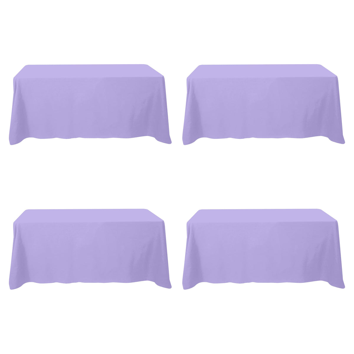 BRILLMAX 6 Pack Ivory Tablecloths 90x132 Inch for 6ft Rectangle Tables