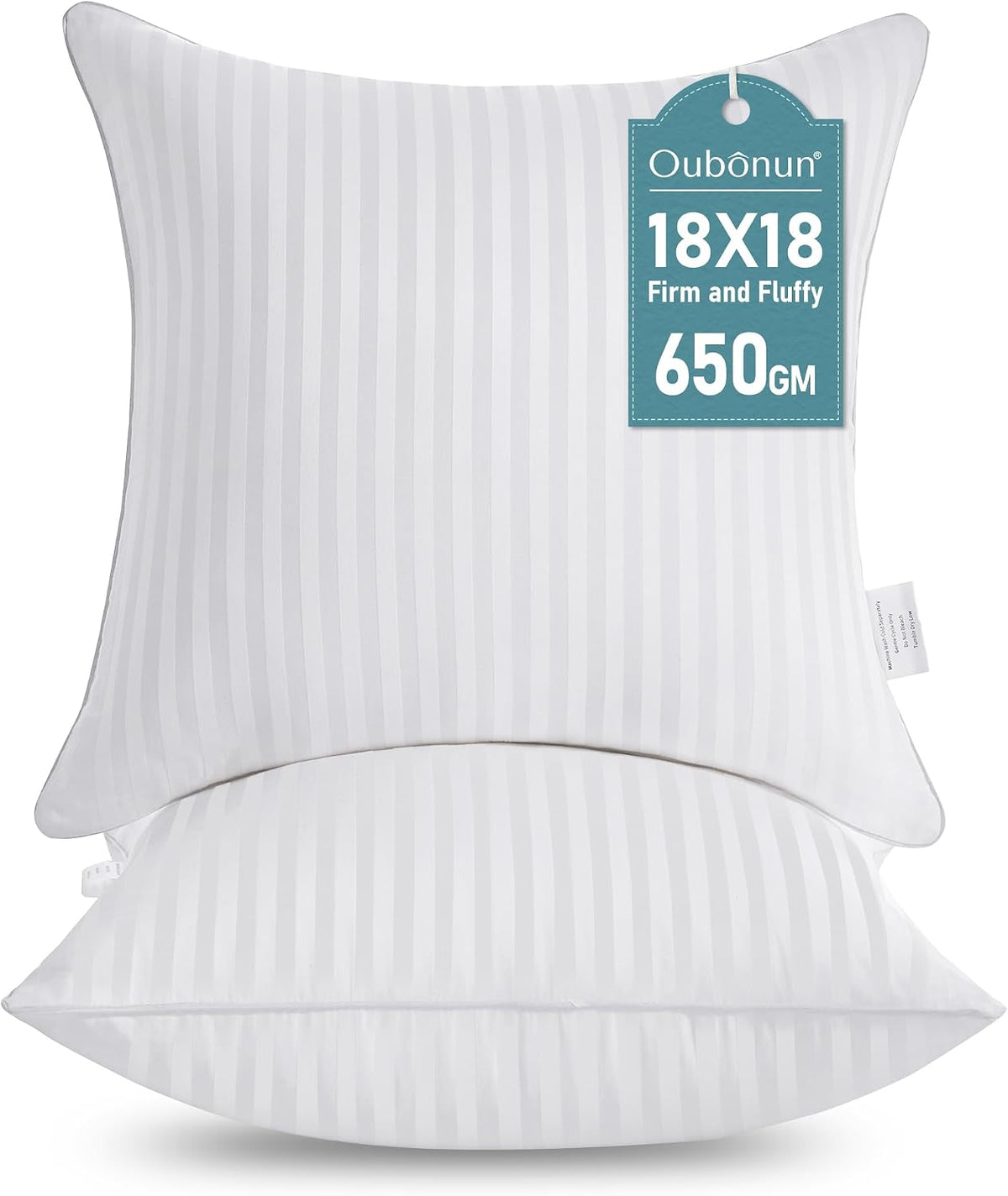 Oubonun 18 x 18 Throw Pillow Inserts Set of 2