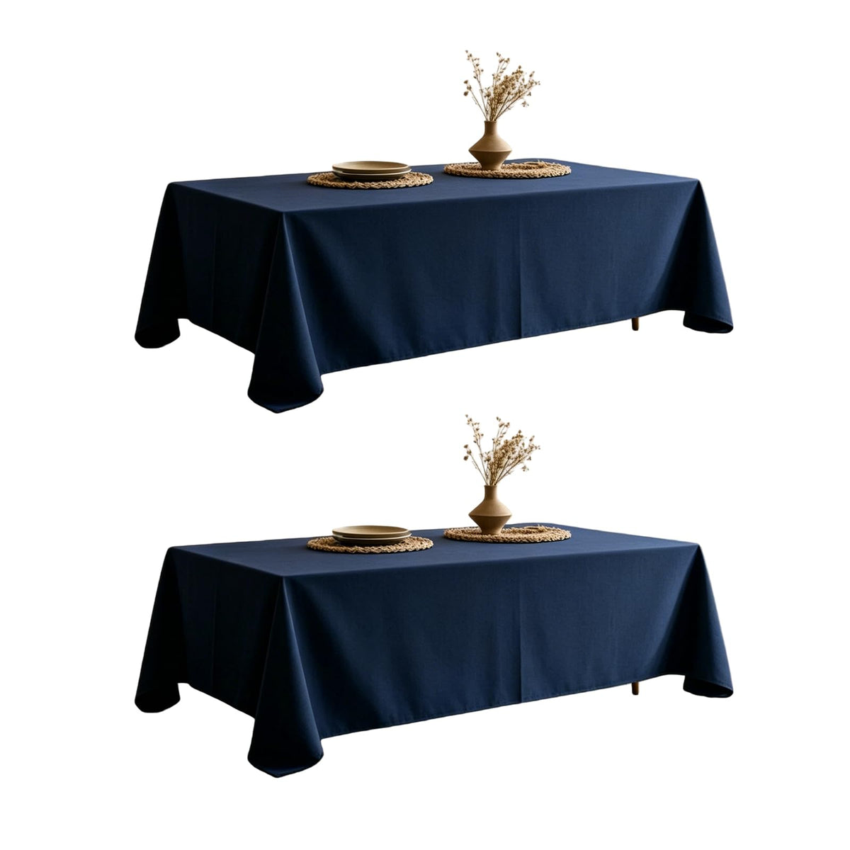 WIGENIUS 6 Pack White Table Cloth Rectangle 60X102 Inch Tablecloth Fit 6FT
