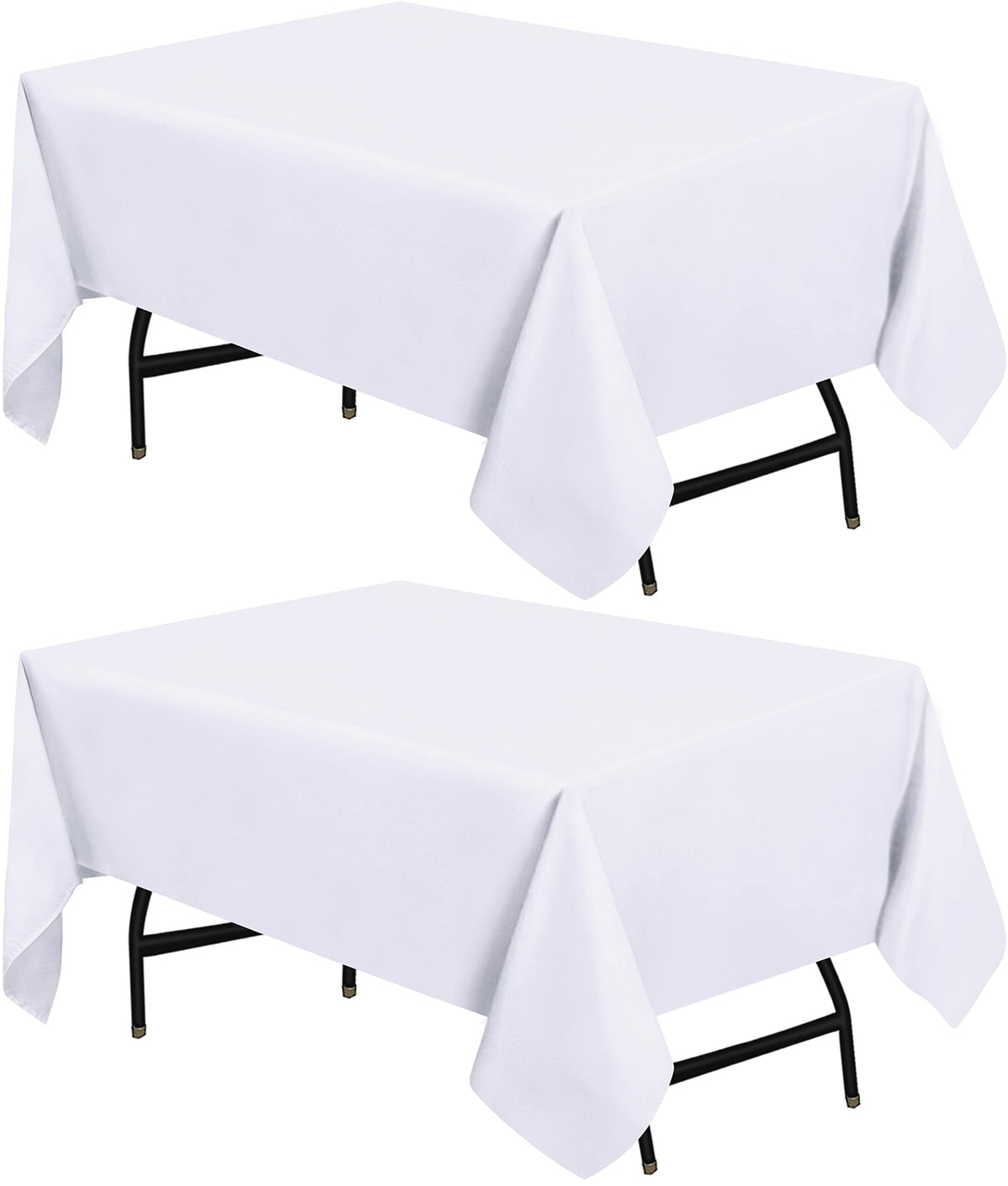 Utopia Kitchen Rectangle Table Cloth 2 Pack [60x102 Inches, White]