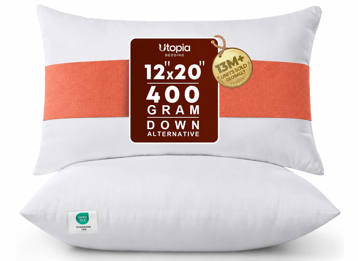 Utopia Bedding 18x18 Pillow Inserts, White Throw Pillows for Couch, 2 Pack