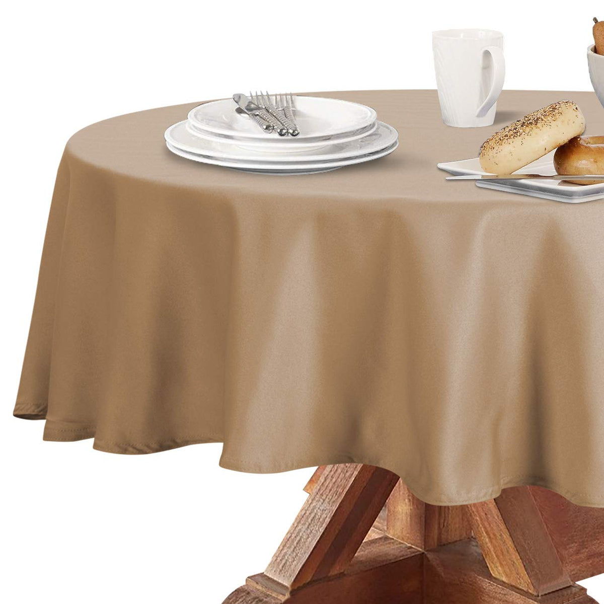 Obstal Rectangle Table Cloth, Navy Blue, 60 x 84 Inch