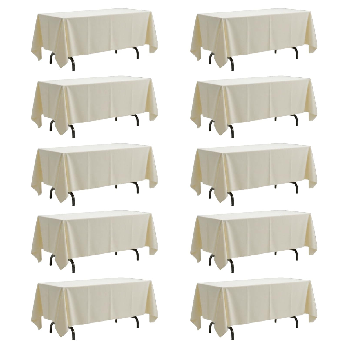 WIGENIUS 6 Pack White Table Cloth Rectangle 60X102 Inch Tablecloth Fit 6FT