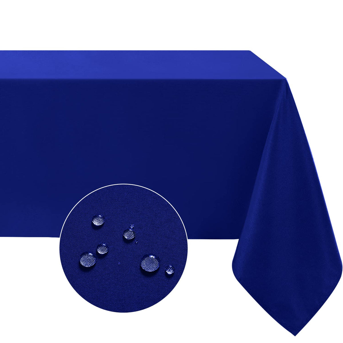 Softalker Rectangle Tablecloth, Waterproof Table Cloths Wrinkle Free Fabric Washable Polyester Table Cover for Dining Party Outdoor Camping Wedding - 60 x 84 inch, Black