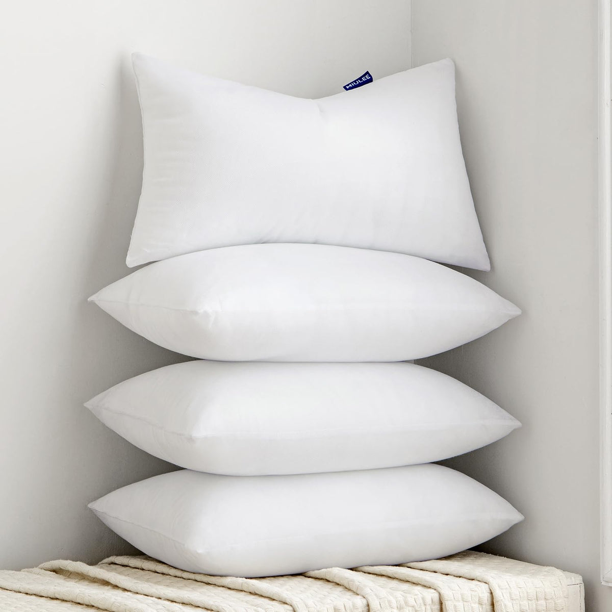MIULEE Pillow Insert 12x20 Inch Decorative Rectangle Throw Pillow Insert