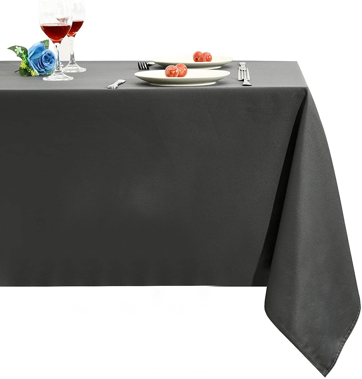 Obstal Rectangle Table Cloth, Navy Blue, 60 x 84 Inch