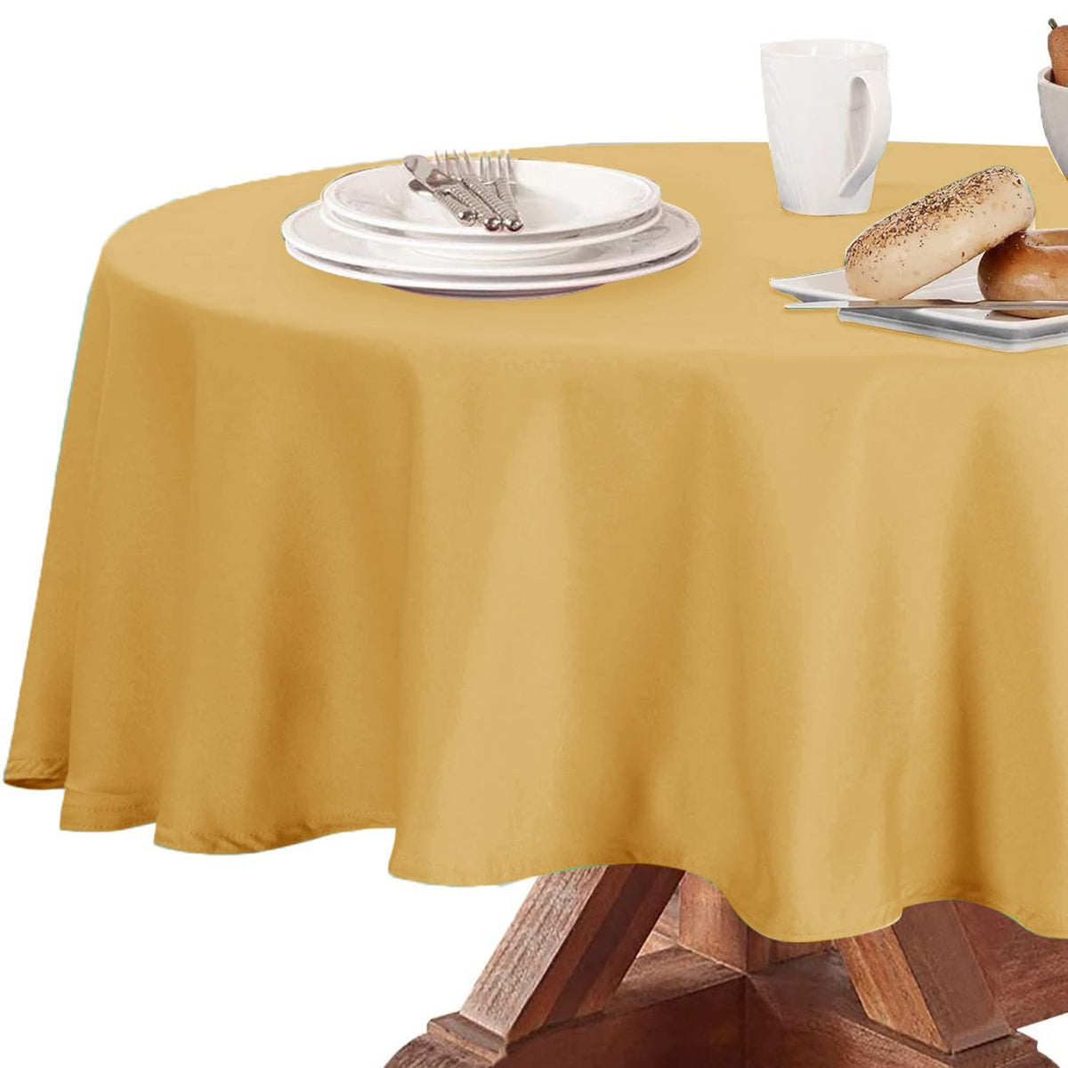 Obstal Rectangle Table Cloth, Navy Blue, 60 x 84 Inch