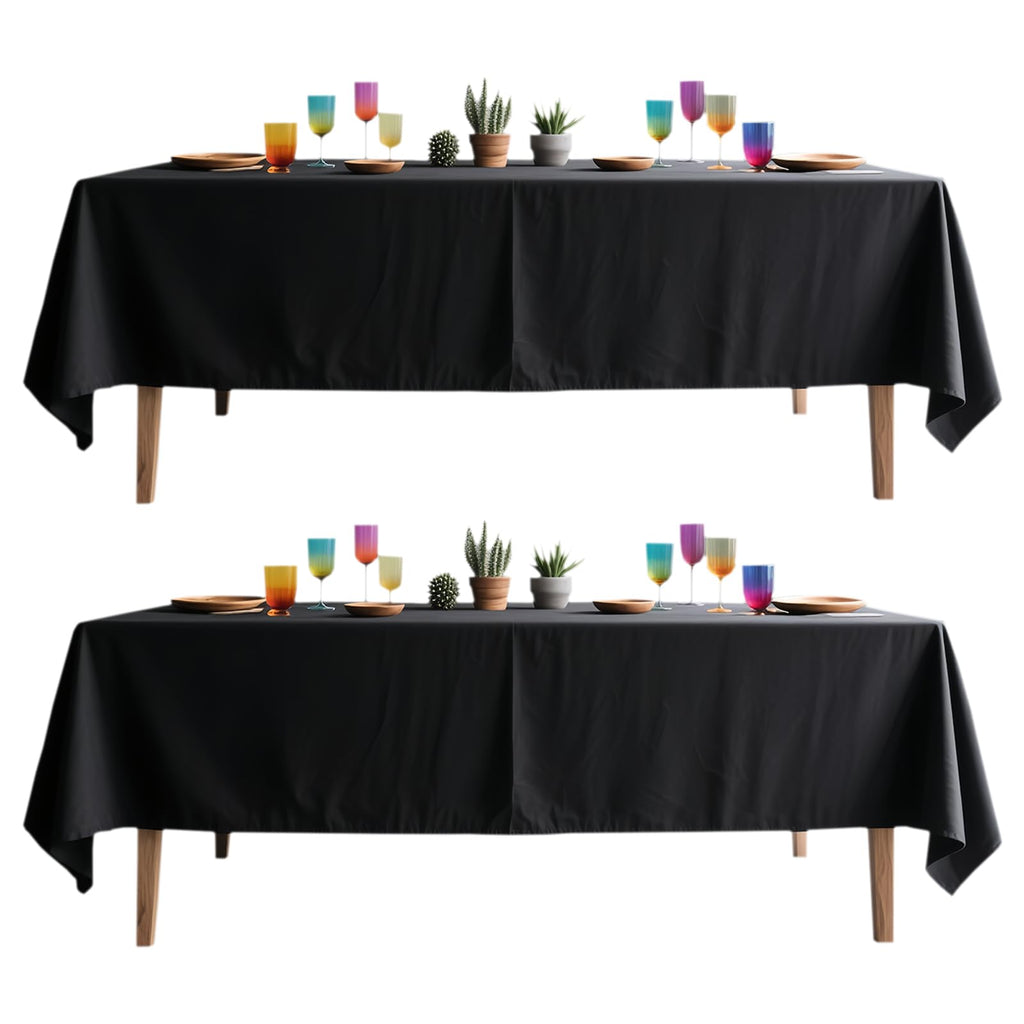 WIGENIUS 6 Pack White Table Cloth Rectangle 60X102 Inch Tablecloth Fit 6FT