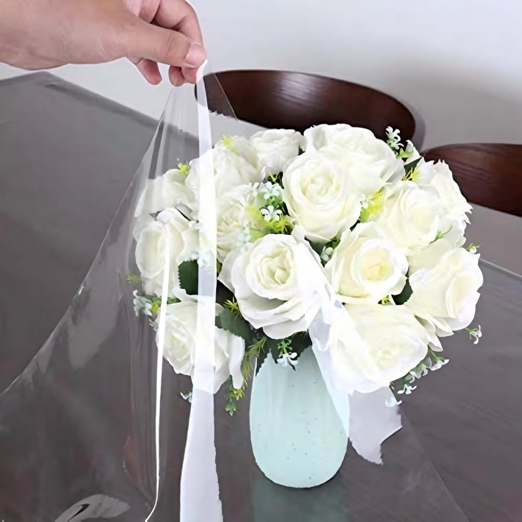 sancua Clear Plastic Table Cover Protector Waterproof Tablecloth 54x78 Inch