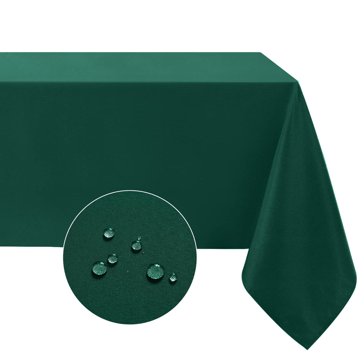 Softalker Rectangle Tablecloth, Waterproof Table Cloths Wrinkle Free Fabric Washable Polyester Table Cover for Dining Party Outdoor Camping Wedding - 60 x 84 inch, Black