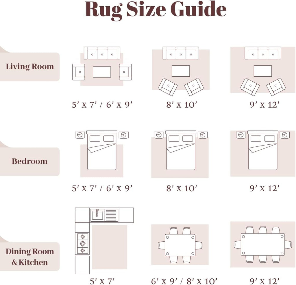 Homemate Washable Rug 8x10 Area Rugs - Vintage Rugs for Living Room