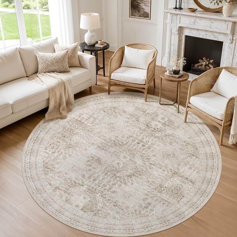 8x10 Area Rugs Living Room: Bedroom Neutral Washable Carpet Beige