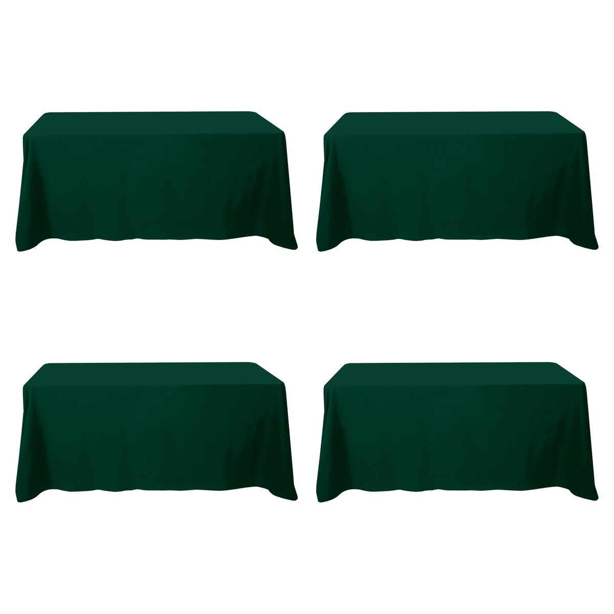 BRILLMAX 6 Pack Ivory Tablecloths 90x132 Inch for 6ft Rectangle Tables