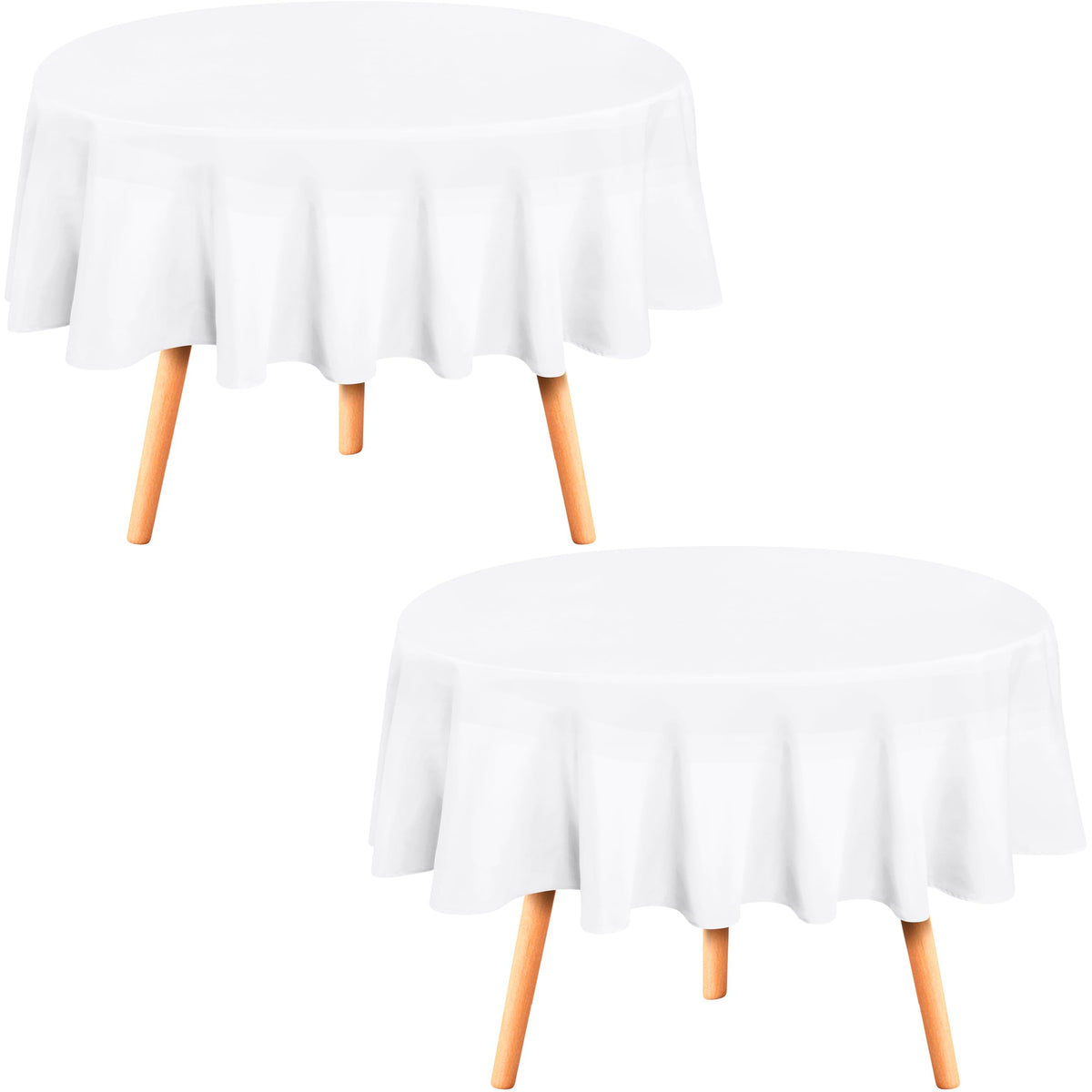 Utopia Kitchen Rectangle Table Cloth 2 Pack [60x102 Inches, White]
