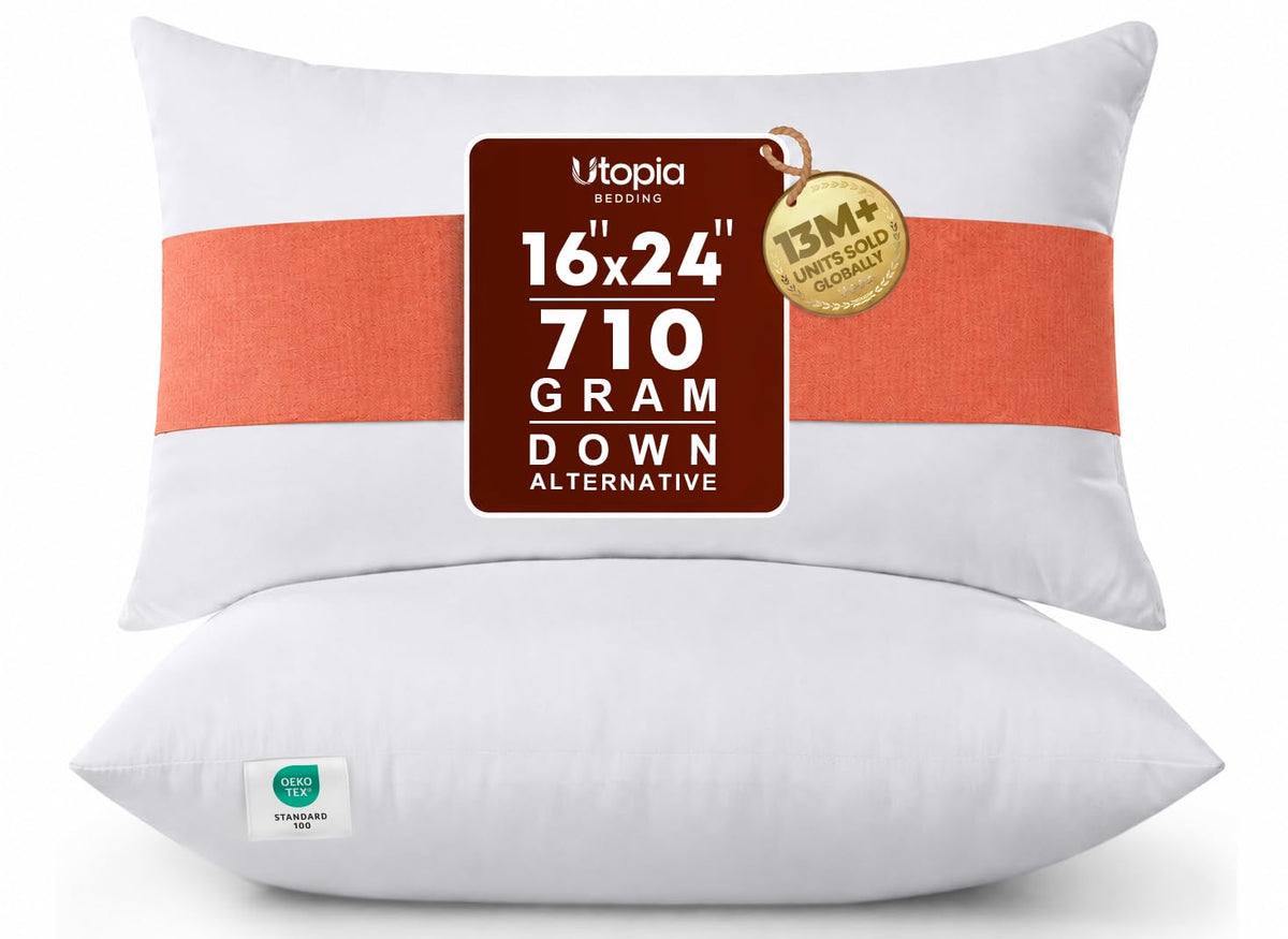Utopia Bedding 18x18 Pillow Inserts, White Throw Pillows for Couch, 2 Pack
