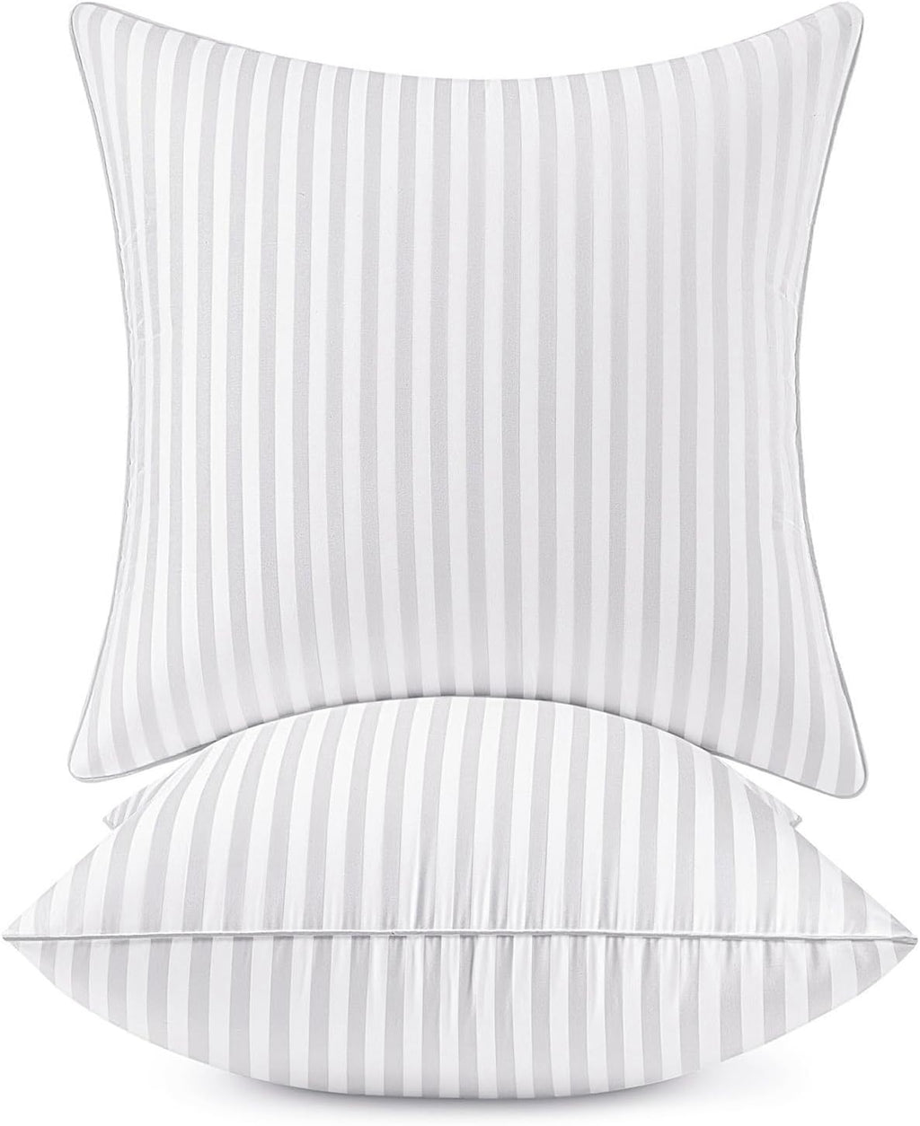 MIULEE 18x18 Throw Pillow Inserts Set of 2, 100% Virgin Microfiber Filling