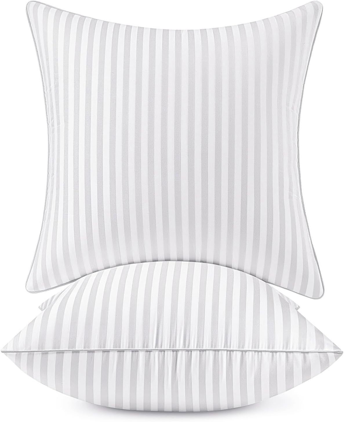 MIULEE 18x18 Throw Pillow Inserts Set of 2, 100% Virgin Microfiber Filling