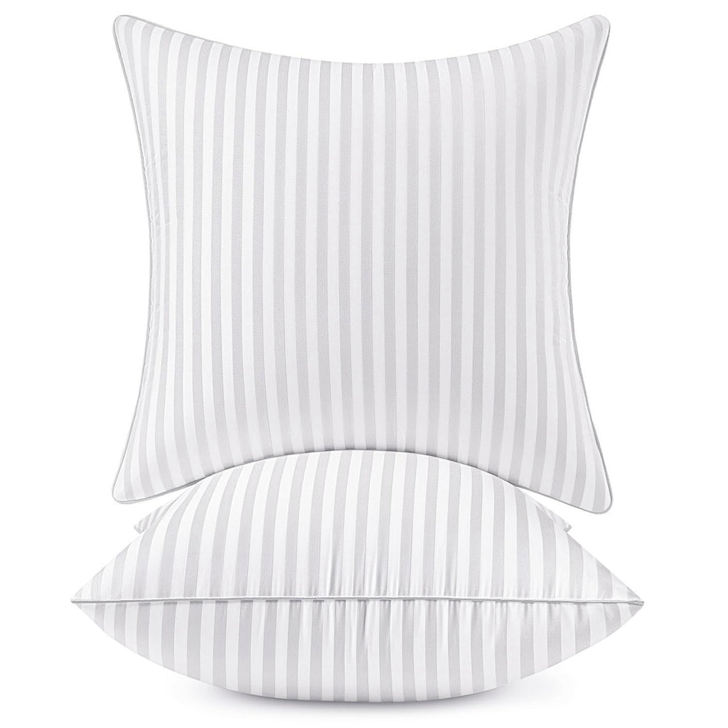 MIULEE 18x18 Throw Pillow Inserts Set of 2, 100% Virgin Microfiber Filling