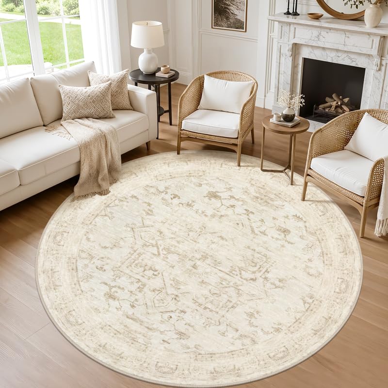 8x10 Area Rugs Living Room: Bedroom Neutral Washable Carpet Beige