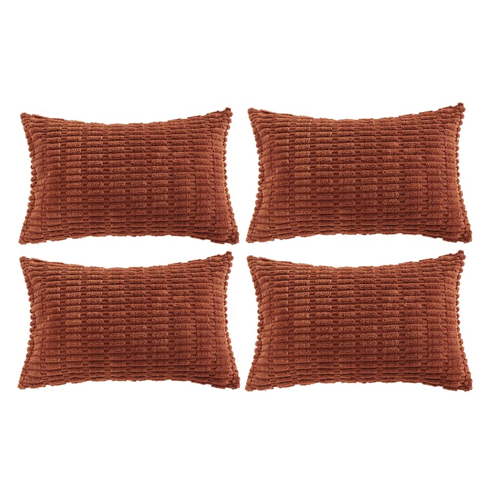 Fancy Homi 4 Packs Decorative Throw Pillow Covers for Living Room Couch Bed, Modern Farmhouse Boho Home Décor Accent Cushion Case, 18" x 18", Neutral