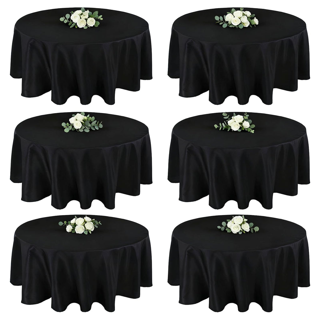 MRJ 70 Inch Round White Tablecloth Stain and Wrinkle Resistant Washable Polyester Table Cloth for Restaurant Hotel Wedding