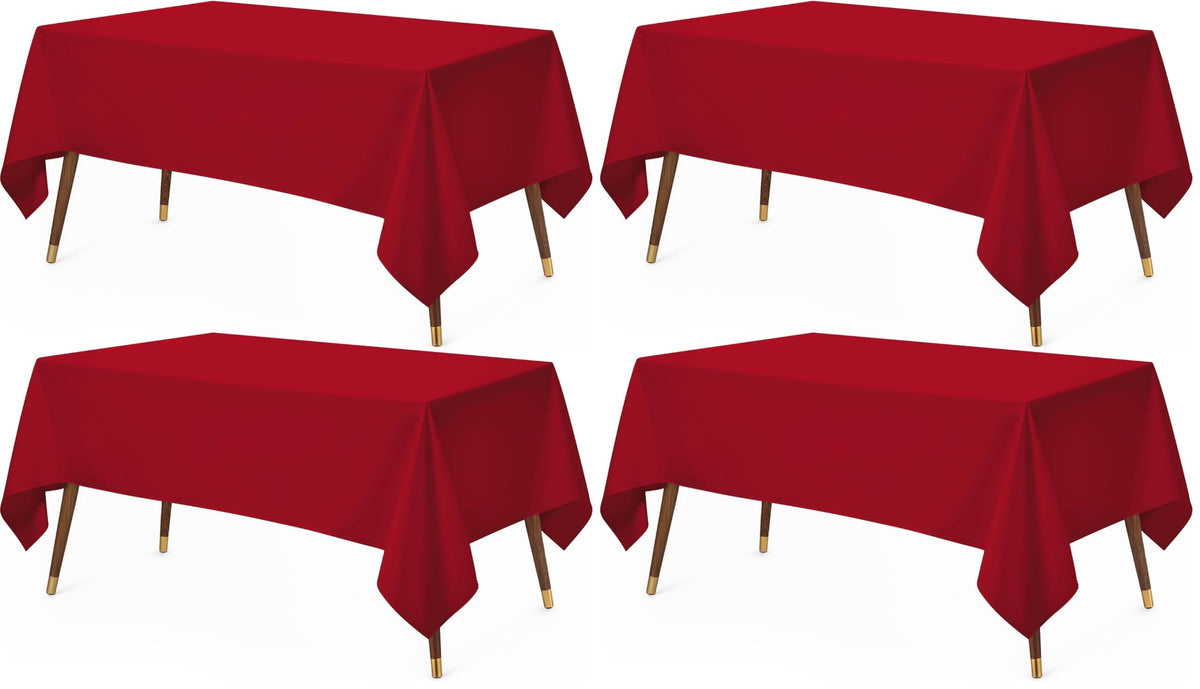 Utopia Kitchen Rectangle Table Cloth 2 Pack [60x102 Inches, White]